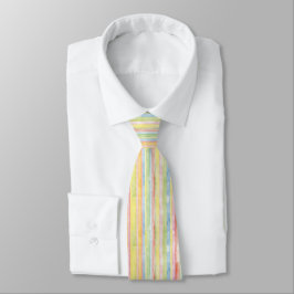 Pastel Colourful Watercolour Stripes Krawatte