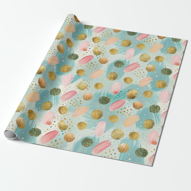 Pastel Confetti Glitzer Abstraktes Muster (2) Geschenkpapier (Ungerollt)