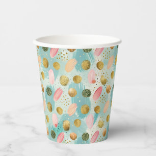 Pastel Confetti Glitzer Abstraktes Muster (2) Pappbecher