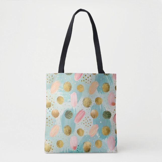 Pastel Confetti Glitzer Abstraktes Muster (2) Tasche (Vorderseite)