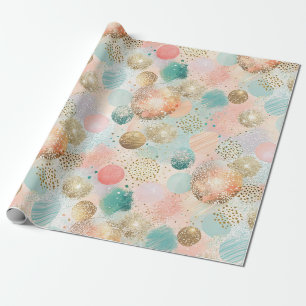 Pastel Confetti Glitzer Abstraktes Muster Geschenkpapier