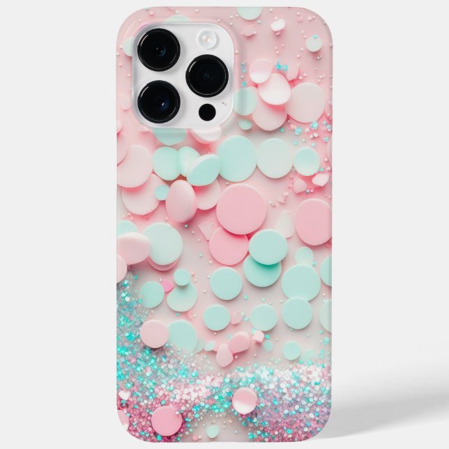 Pastel Confetti Glitzer Case-Mate iPhone 14 Pro Max Hülle (Rückseite)