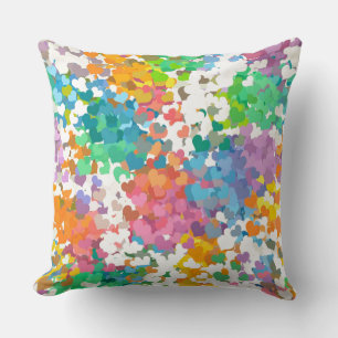 Pastel Confetti Hearts Kissen