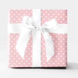 Pastel Coral und White Small Polka Dot Geschenkpapier