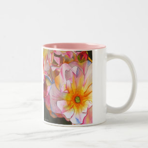 Pastel Cornelia Rose Aquarellbilder Zweifarbige Tasse