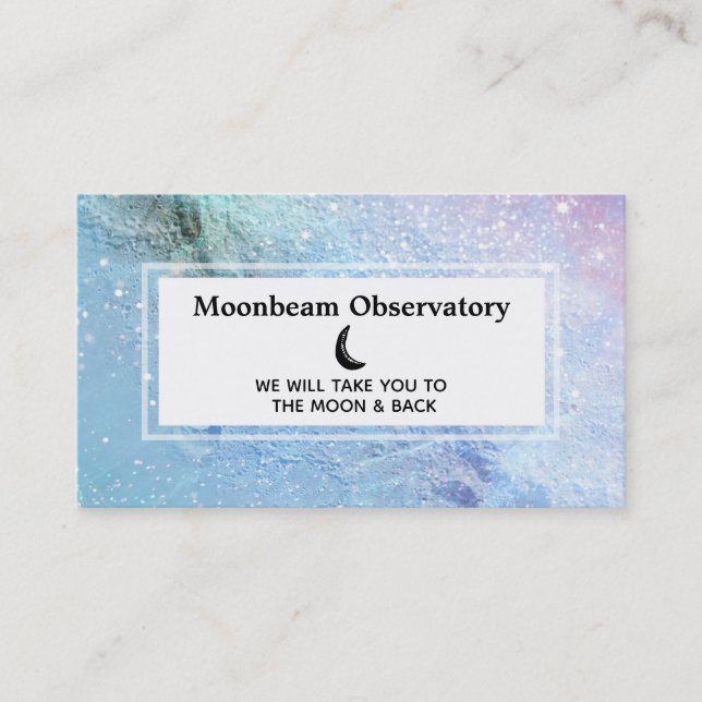 *~* Pastel cosmique Moon lunaire Carte de visite d (Devant)