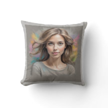 Pastel Croquis Oreiller Gris