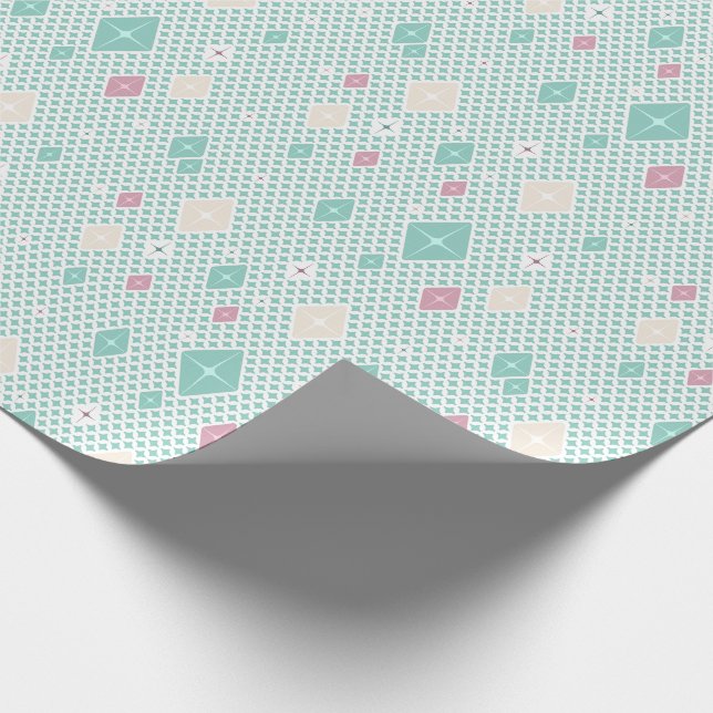 Pastel Crystal Star Pattern Geschenkpapier (Ecke)