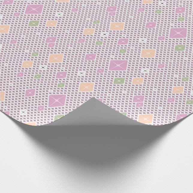 Pastel Crystal Star Pattern Geschenkpapier (Ecke)