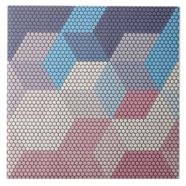 pastel cubes and hexagons pattern background fliese