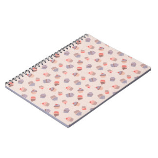 Pastel Cupcake Confetti Spiral Notebook Notizblock