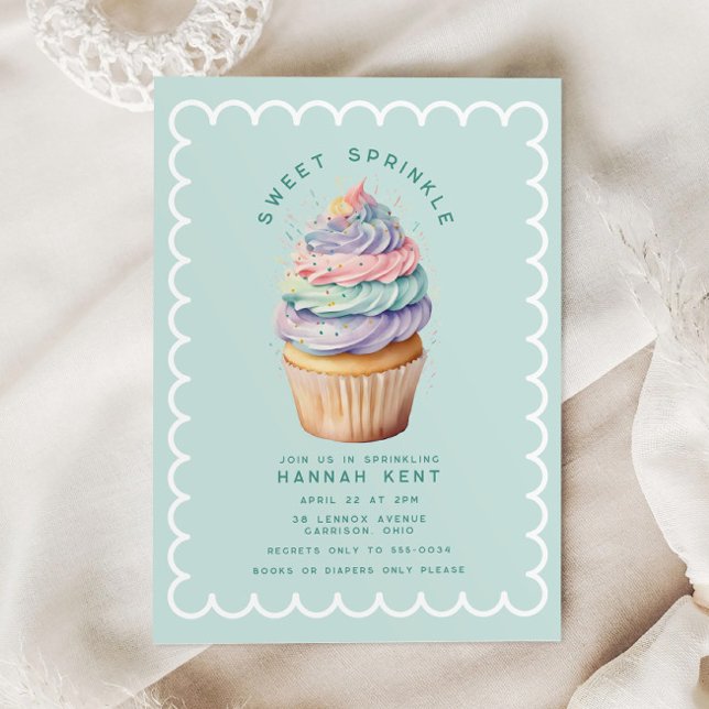 Pastel Cupcake Sweet Baby Dusche Sprinkle Einladung (Von Creator hochgeladen)