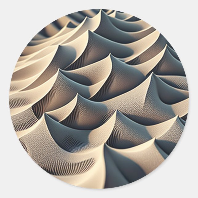 Pastel Currents Runder Aufkleber (Vorderseite)