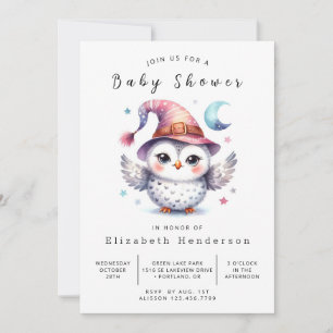 Pastel Custom Owl Baby Dusche Einladung