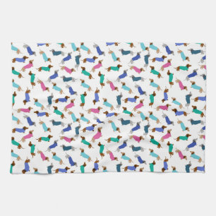 Pastel Dackel Dicktuch Geschirrtuch