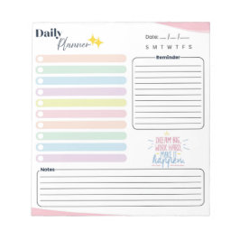 Pastel Daily Planner - To do list, reminder & note Notizblock