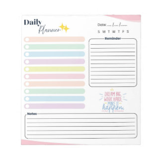 Pastel Daily Planner - To do list, reminder & note Notizblock