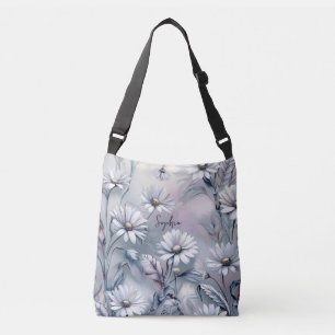 Pastel-Daisy-Blumen Frühling Sommer Personalisiere Tragetaschen Mit Langen Trägern