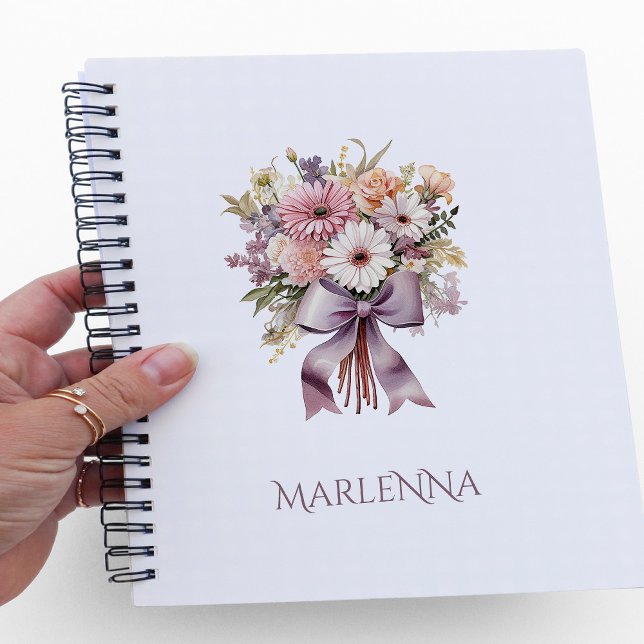 Pastel Daisy Floral Bridesmaid Vorschlag Notizbuch (Pastel Daisy Bouquet Notebook)
