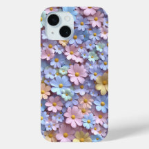 Pastel Daisy Floral Phone Case mit 3D-Design
