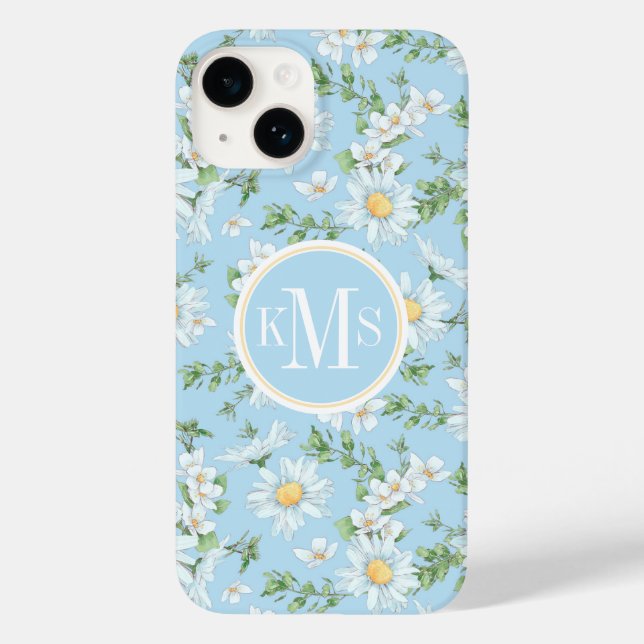 Pastel Daisy Flower Garden Muster Case-Mate iPhone 14 Hülle (Rückseite)