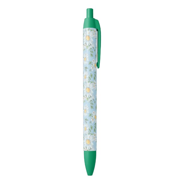 Pastel Daisy Flower Garden Muster Kugelschreiber (Unterseite (Vertikal))