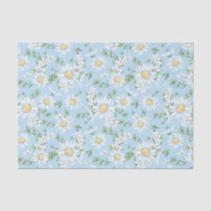 Pastel Daisy Flower Garden Muster Seidenpapier