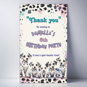 Pastel-Dalmatiner-Spot-tacular-Dankeschön Rechteckiger Aufkleber