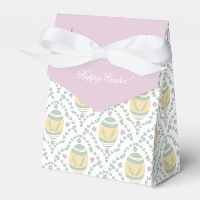 Pastel Damask Ostereier Muster Geschenkschachtel (Vorderseite)