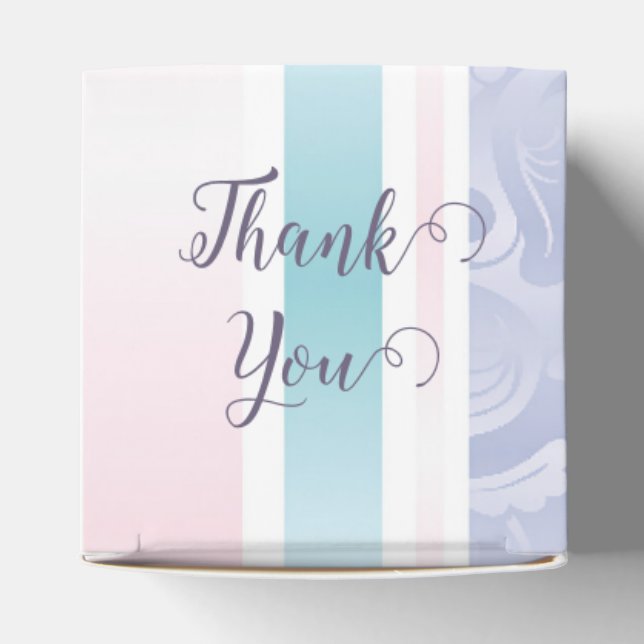 Pastel Damask Vielen Dank Geschenkschachtel (Oben)