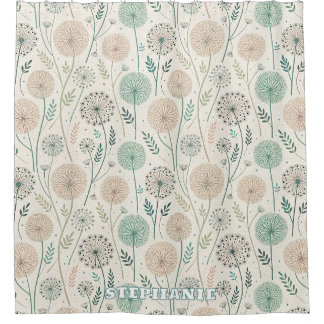 Pastel Dandelion Dreams - Whimsical Floral (2) Duschvorhang