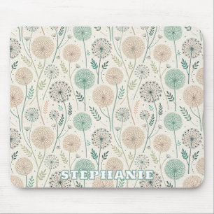 Pastel Dandelion Dreams - Whimsical Floral (2) Mousepad