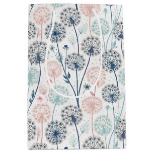 Pastel Dandelion Dreams - Whimsical Floral Mittlere Geschenktüte