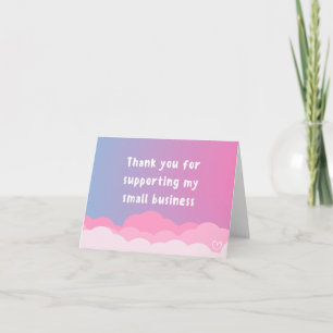 Pastel Dankeskarten für Kleinunternehmen Hübsche Dankeskarte