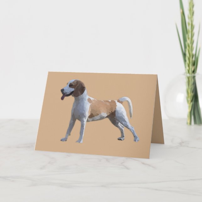 Pastel Dessin Bonne Carte de voeux Beagle (Devant)