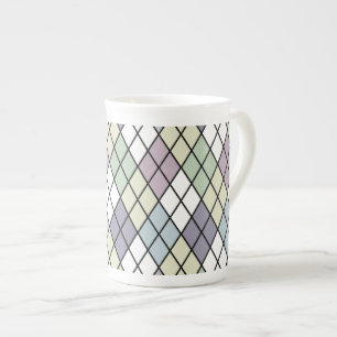 Pastel Diamonds Prozellantasse