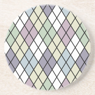 Pastel Diamonds Raute Sandstein Untersetzer