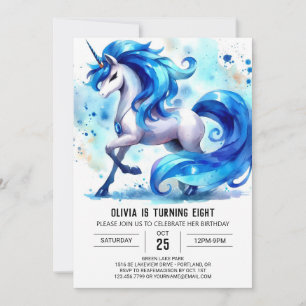 Pastel Digital Horse Geburtstag Einladung