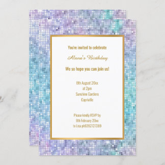 PASTEL DISCO SPARKLE EINLADUNG