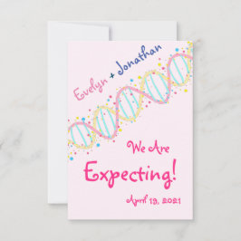 Pastel-DNA Wir erwarten eine BabyGirl-Karte Dankeskarte