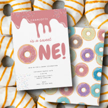 Pastel Donuts & Sprinkles Sweet One Birthday