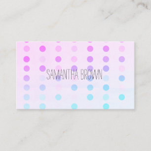 pastel dots motif cartes de visite personnalisés