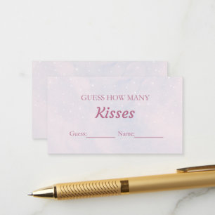 Pastel Dreamy Guess Wie viele Kisses Bridal Spiel Begleitkarte