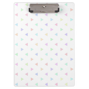 Pastel Dreiecke Muster Multicolor  Klemmbrett