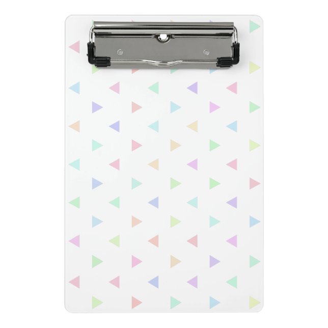 Pastel Dreiecke Muster Multicolor Mini Klemmbrett (Vorderseite)