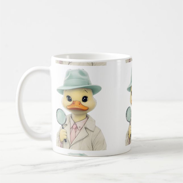 Pastel Duck Detective Kaffeetasse (Links)