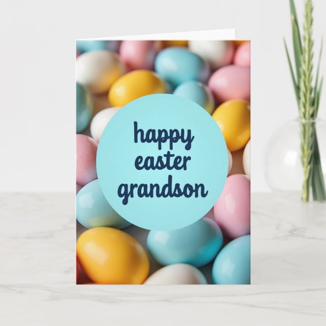 Pastel Egg Happy Easter Card Karte (Vorderseite)