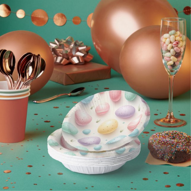 Pastel Egg Paper Party Bowls Pappteller (Multi)
