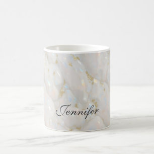 Pastel Eleganr Opal Stone Individuelle Name Kaffeetasse