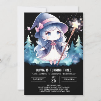 Pastel Elegant Wizard Geburtstag Einladung